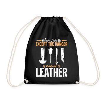 Leatherwork Leatherworker Stamping Crafts - Drawstring Bag - black - Front