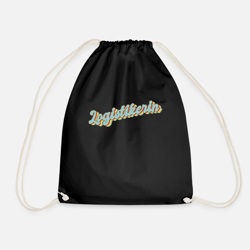 Logistik Abschluss-Geschenk Logistikerin - Turnbeutel - Schwarz