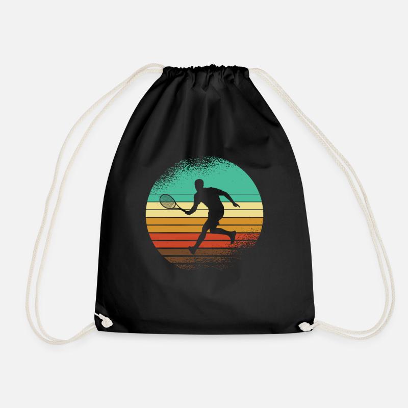 Retro Paddleball Paddle Tennis Padel Tennis Padel - Turnbeutel - Schwarz