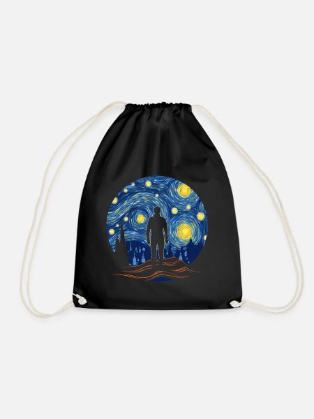 Mental Health Starry Night Shirt Künstlerisch - Turnbeutel - Schwarz