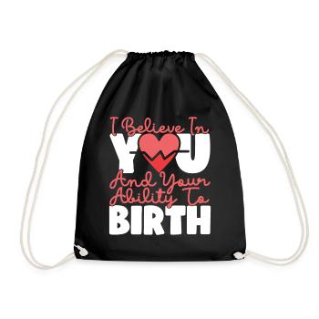 LD Labour And Delivery Nurse - Drawstring Bag - black - Front