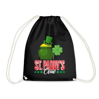 St. Patrick's Day Hemd, St. Paddy's Crew Topf Of - Turnbeutel - Schwarz - Vorne