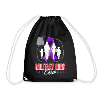 Chemise enfant militaire, équipage militaire pour enfants violet - Sac de sport léger - noir - Devant