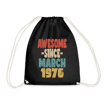Génial mars 1976 - Sac de sport léger - noir - Devant