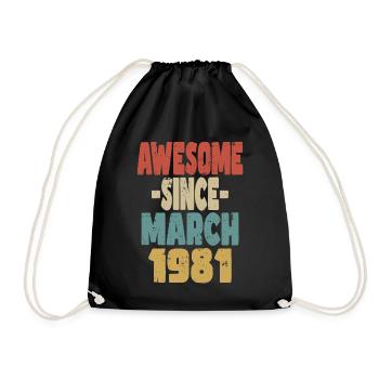 Génial mars 1981 - Sac de sport léger - noir - Devant