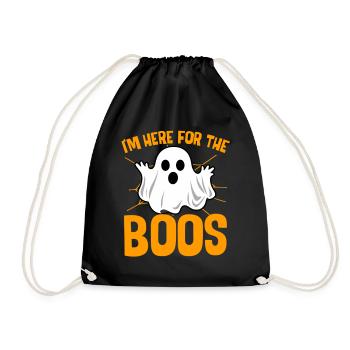 I'm Here For The Boos Funny Ghost Halloween Costum - Turnbeutel - Schwarz - Vorne