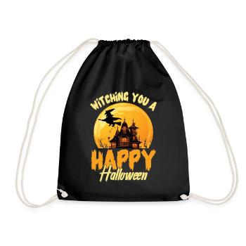 Witching You A Happy Halloween Witch Spooky Brooms - Turnbeutel - Schwarz - Vorne