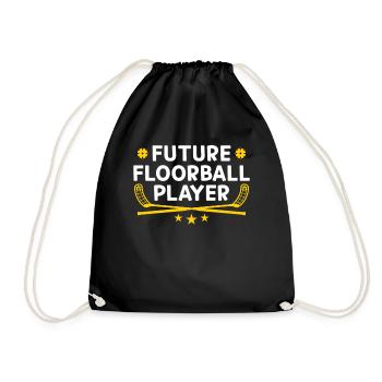 Future Floorball Player - Floorball Baby Floorball - Drawstring Bag - black - Front