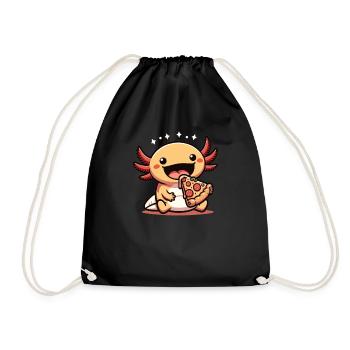 Snaxolotl ou Pizzalotl Axolotl aime la pizza - Sac de sport léger - noir - Devant