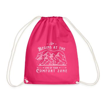 Zone de confort de la citation motivationnelle - Sac de sport léger - fuchsia - Devant