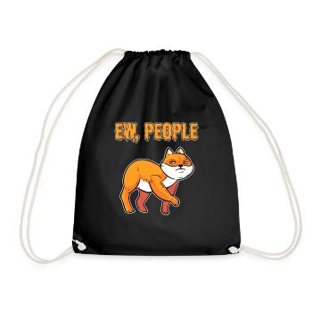Ew People Miezekatze Kätzchen Hauskatze Katze - Turnbeutel - Schwarz - Vorne