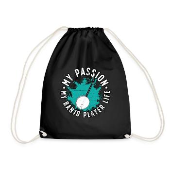 Joueur de banjo Ma passion Mon joueur de banjo Musique folklorique - Sac de sport léger - noir - Devant