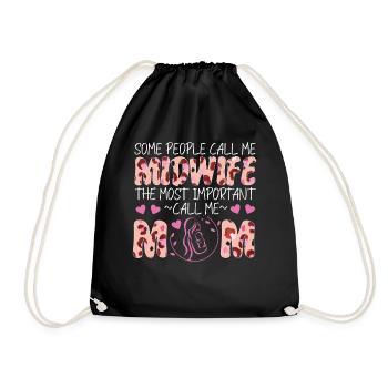Infirmière Sage-femme Accoucheuse Maman - Sac de sport léger - noir - Devant