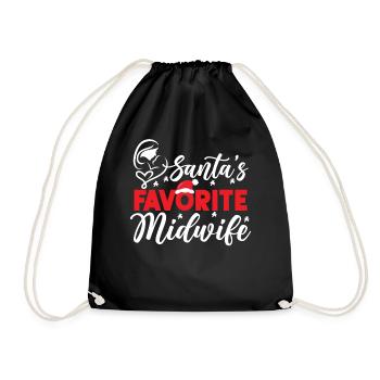 Nurse Midwife Birth Worker - Drawstring Bag - black - Front