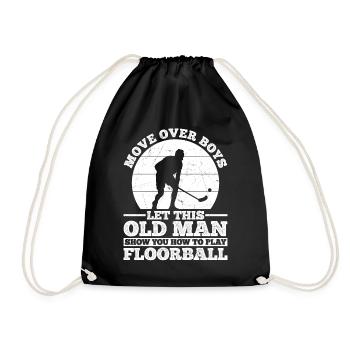 Unihockey - This Old Man Show You How To Play Floo - Turnbeutel - Schwarz - Vorne