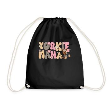 Yorkshire Terrier Groovy Yorkie Mama - Turnbeutel - Schwarz - Vorne