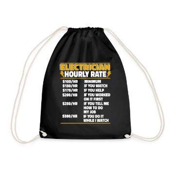 Électricien Tarif horaire Électronicien Électricien - Sac de sport léger - noir - Devant