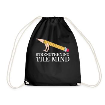 School Council Shirt, Strengthening The Mind Tee, - Drawstring Bag - black - Front