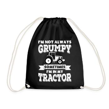 Je ne suis pas toujours , parfois je suis dans mon tracteur - Sac de sport léger - noir - Devant