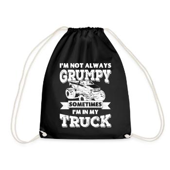 Je ne suis pas toujours , parfois je suis dans mon camion - Sac de sport léger - noir - Devant