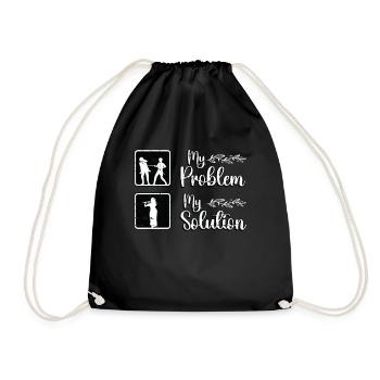 Flutes Player My Problem My Pictogram Mom Dad - Turnbeutel - Schwarz - Vorne