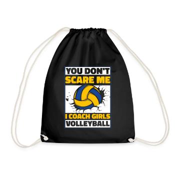 I Coach Girls Volleyball Volleyball Player - Drawstring Bag - black - Front