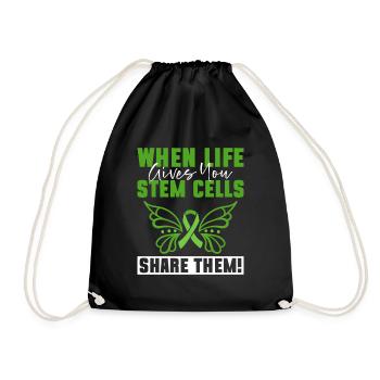 Stem Cell Transplant Stem Cell Donor Stem Cell - Drawstring Bag - black - Front