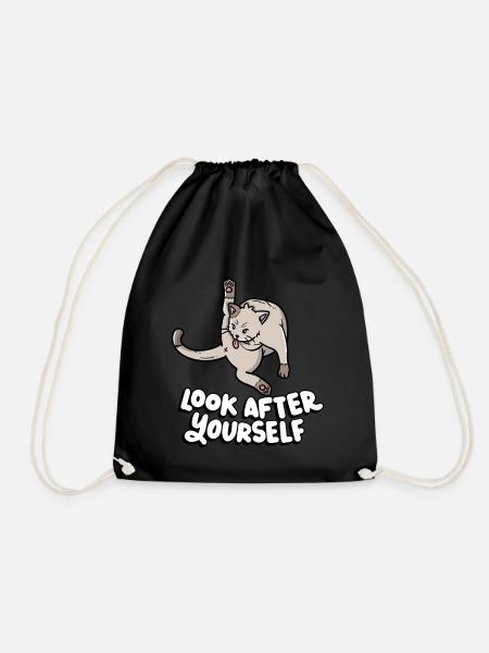 Look After Yourself Kitten Lover - Turnbeutel - Schwarz