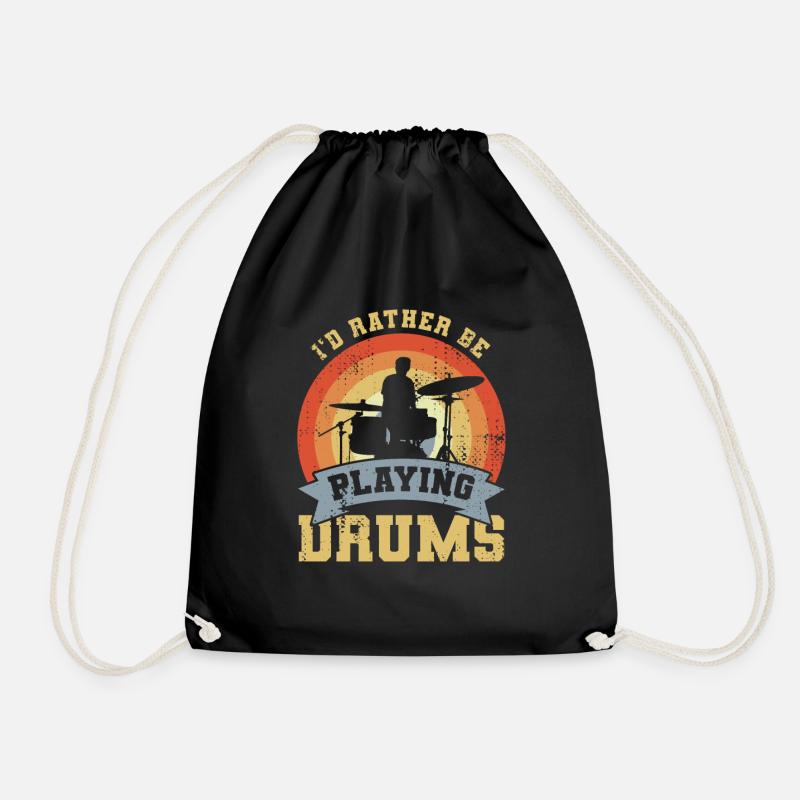 Drummer Spruch - Turnbeutel - Schwarz