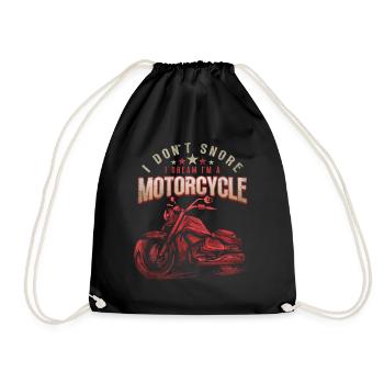 Je ne ronfle pas, je rêve d’être un motard à moto - Sac de sport léger - noir - Devant