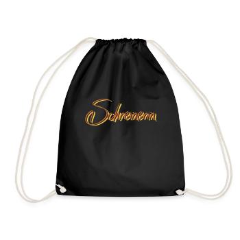 Schreiner Abschluss-Geschenk Schreinerin - Turnbeutel - Schwarz - Vorne