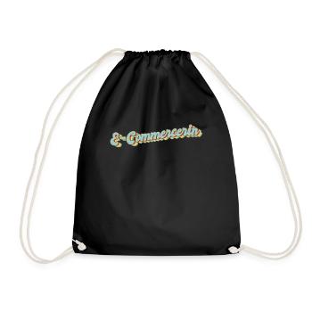 Online-Händler Abschluss-Geschenk E-Commercerin - Turnbeutel - Schwarz - Vorne