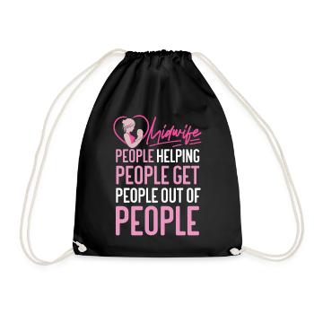 Nurse Midwife Birth Worker Midwife - Drawstring Bag - black - Front