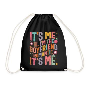 Chemise De Couple, Salut, Je Suis Le Petit Ami Romantique C’est - Sac de sport léger - noir - Devant