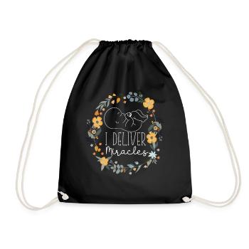 LD Labour And Delivery Nurse - Drawstring Bag - black - Front