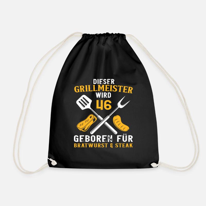 46 Geburtstag Griller Grill Grillen Spruch - Turnbeutel - Schwarz