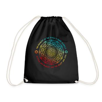 The Harmony Of The World Sacred Geometry - Drawstring Bag - black - Front