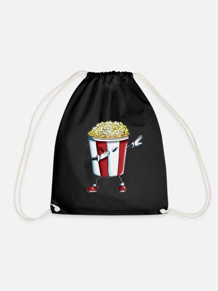 Filme Serien Liebhaber Kino Popcorn Dab Dabbing - Turnbeutel - Schwarz