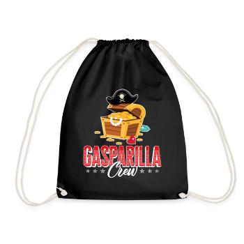 Chemise de pirate, Gasparilla Crew Pirate chapeau trésor - Sac de sport léger - noir - Devant