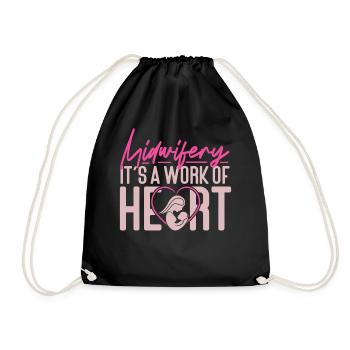 Nurse Midwife Birth Worker - Drawstring Bag - black - Front