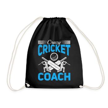 Crazy Cricket Coach - Joueur de cricket Cricket - Sac de sport léger - noir - Devant