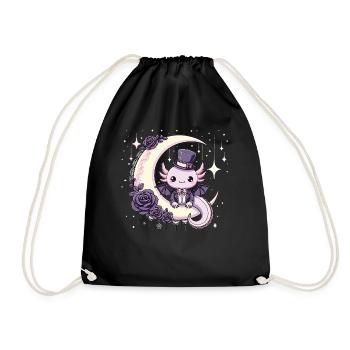 Kawaii gothique Axolotl couleurs Pastel gothique gothique - Sac de sport léger - noir - Devant