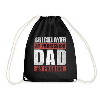 Papa par passion Profession Maçon - Sac de sport léger - noir - Devant