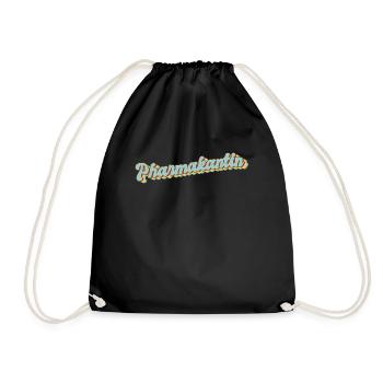 Pharmazeut Abschluss-Geschenk Pharmakantin - Turnbeutel - Schwarz - Vorne