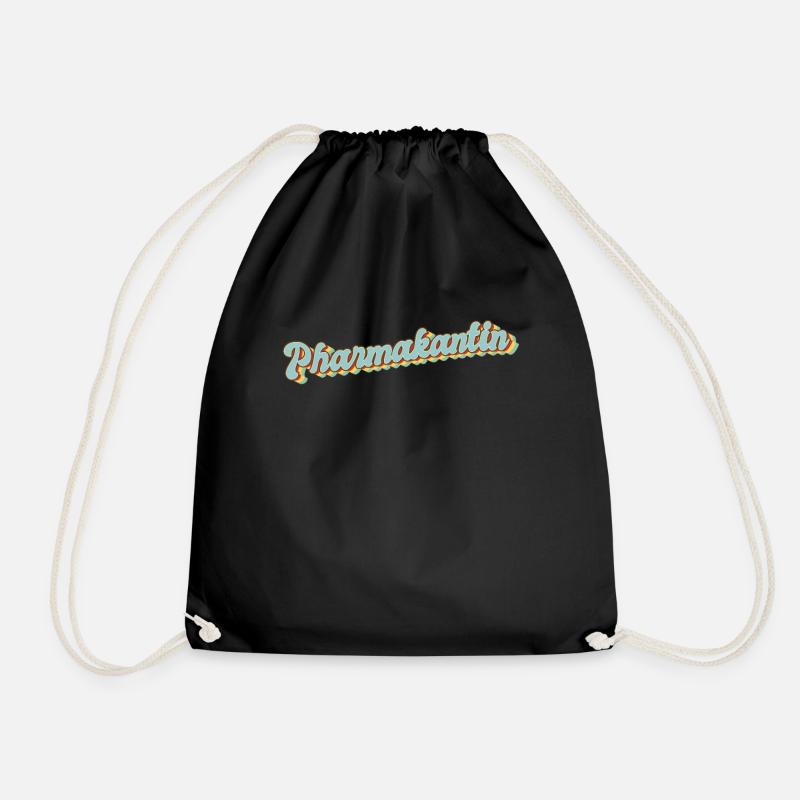 Pharmazeut Abschluss-Geschenk Pharmakantin - Turnbeutel - Schwarz
