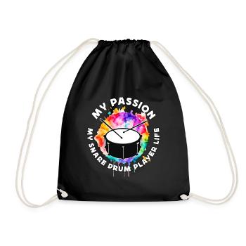 Joueur de caisse claire Ma passion Ma fanfare - Sac de sport léger - noir - Devant