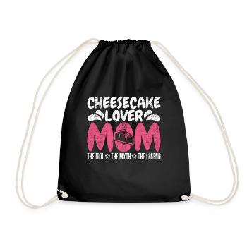 Cheesecake Lover Mom The Idol The Myth Cheesecakes - Turnbeutel - Schwarz - Vorne