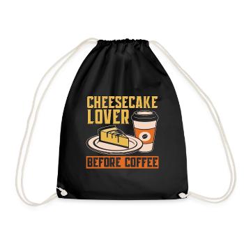 Amateur de gâteau au fromage avant de préparer le café Amateur de café - Sac de sport léger - noir - Devant