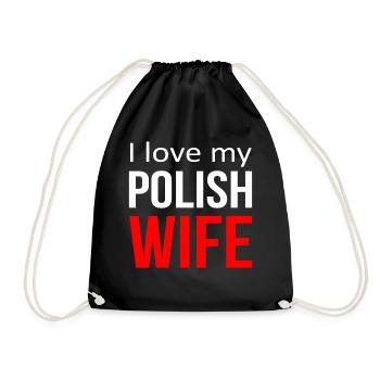 J’aime ma femme polonaise Drôle de mari - Sac de sport léger - noir - Devant