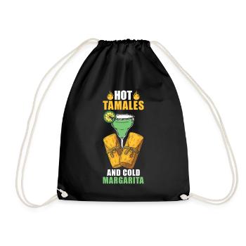 Tamales Lover Tamales chauds et Margarita froide et froide - Sac de sport léger - noir - Devant